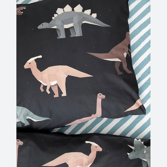 Studio Ditte Duvet cover Dinosaur Junior 120x150cm - Black