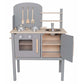 Jabadabado Play Kitchen - Bois - Gris - Cuisine enfant