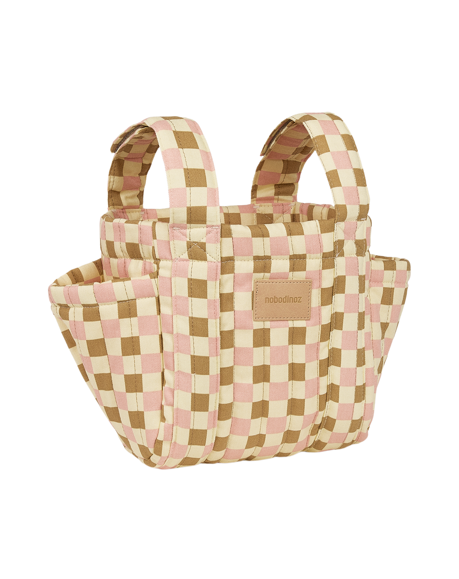 Nobodinoz Hyde Park Kinderwagen organizer 42x22x12cm - Yellow Pink Mosaic