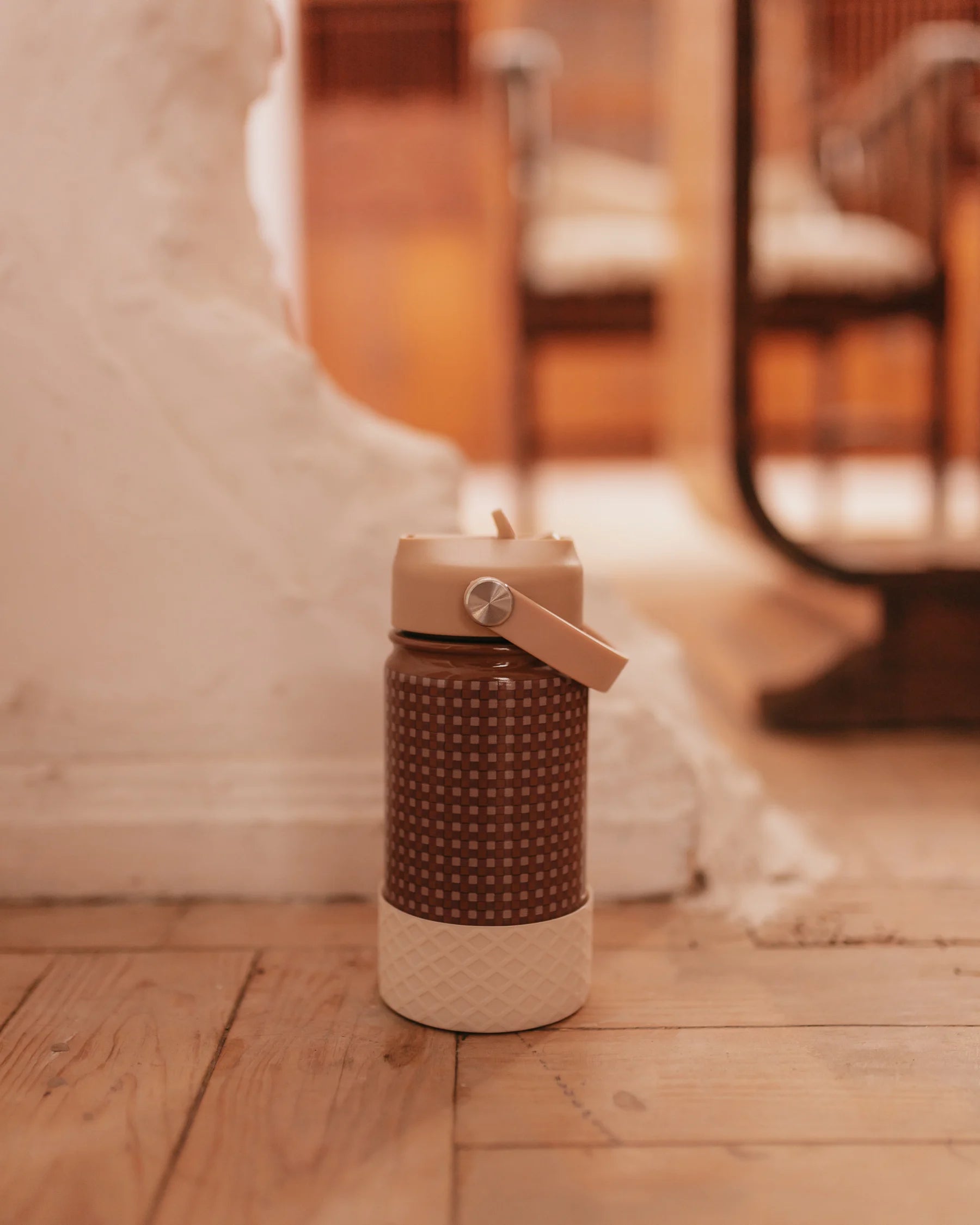 Mrs Ertha Drinkfles/Waterfles 350ml - Vintage Squares