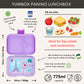 Yumbox Panino Bentobox 4 vakken - 22x15x5cm - Lulu Purple/Paris je t'aime Tray