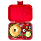 Yumbox Panino Bentobox 4 vakken - 22x15x5cm - Wow Red/Dinosaur Tray