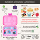 Yumbox Original Bentobox 6 vakken - 22x15x5cm - Power Pink/Mermaid Tray