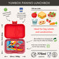 Yumbox Panino Bentobox 4 vakken - 22x15x5cm - Roar Red/Race Cars Tray