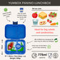 Yumbox Panino Bentobox 4 vakken - 22x15x5cm - Surf Blue/Dinosaur Tray