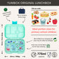 Yumbox Original Bentobox 6 vakken - 22x15x5cm - Serene Aqua/Paris Tray