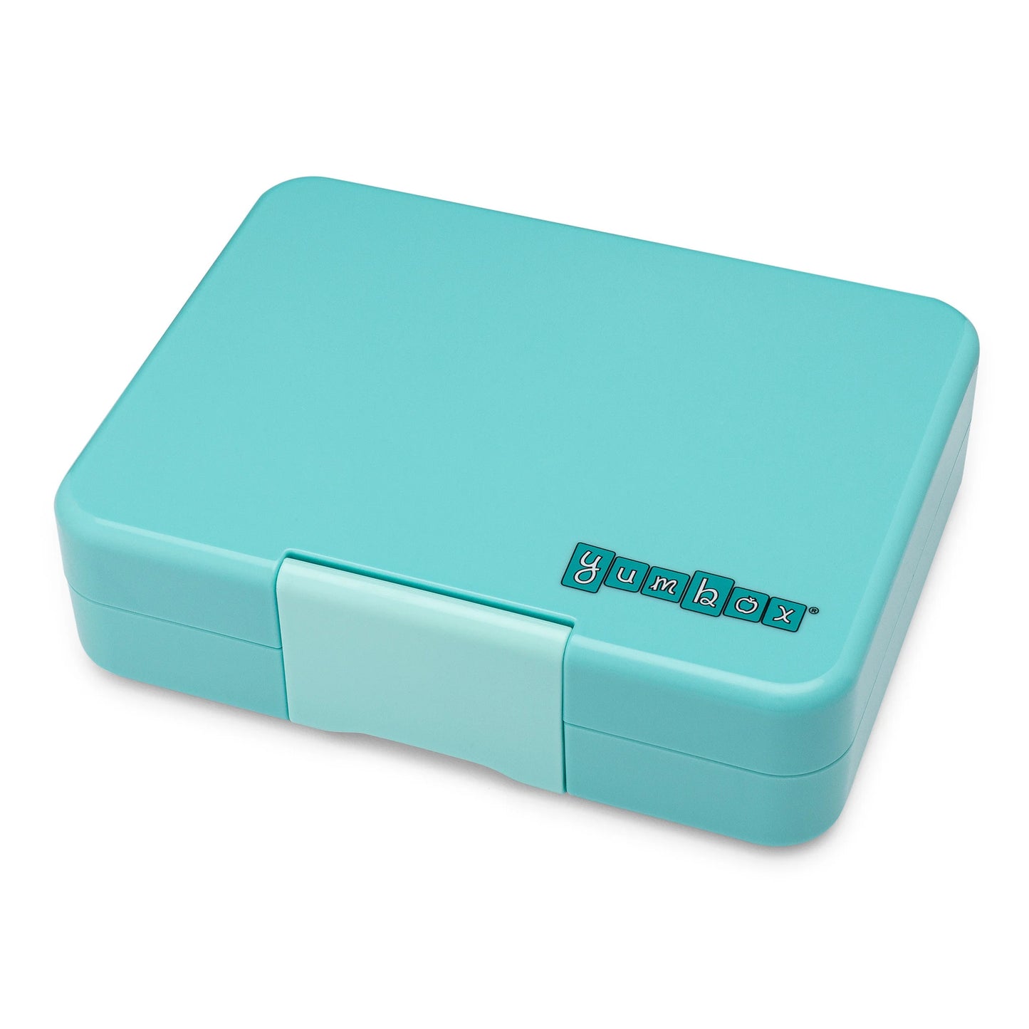 Yumbox Bentobox/Snackdoos 3 vakken - 17x13x5cm - Misty Aqua/Rainbow Tray