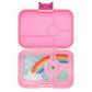 Yumbox Tapas XL Bentobox 4 vakken - 24x17,5x4,5cm - Capri Pink/Rainbow Tray