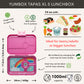 Yumbox Tapas XL Bentobox 4 vakken - 24x17,5x4,5cm - Malibu Purple/Rainbow Tray