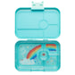 Yumbox Tapas XL Bentobox 4 vakken - 24x17,5x4,5cm - Antibes Blue/Rainbow Tray