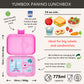 Yumbox Panino Bentobox 4 vakken - 22x15x5cm - Fifi Pink/Paris je t'aime Tray