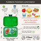 Yumbox Panino Bentobox 4 vakken - 22x15x5cm - Jurassic Green/Dinosaur Tray