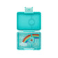 Yumbox Bentobox/Snackdoos 3 vakken - 17x13x5cm - Misty Aqua/Rainbow Tray