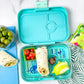 Yumbox Panino Bentobox 4 vakken - 22x15x5cm - Misty Aqua/Rainbow Tray