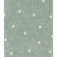 Lorena Canals Wasbaar katoen vloerkleed - Mini Dot Blue Sage - 100x150cm