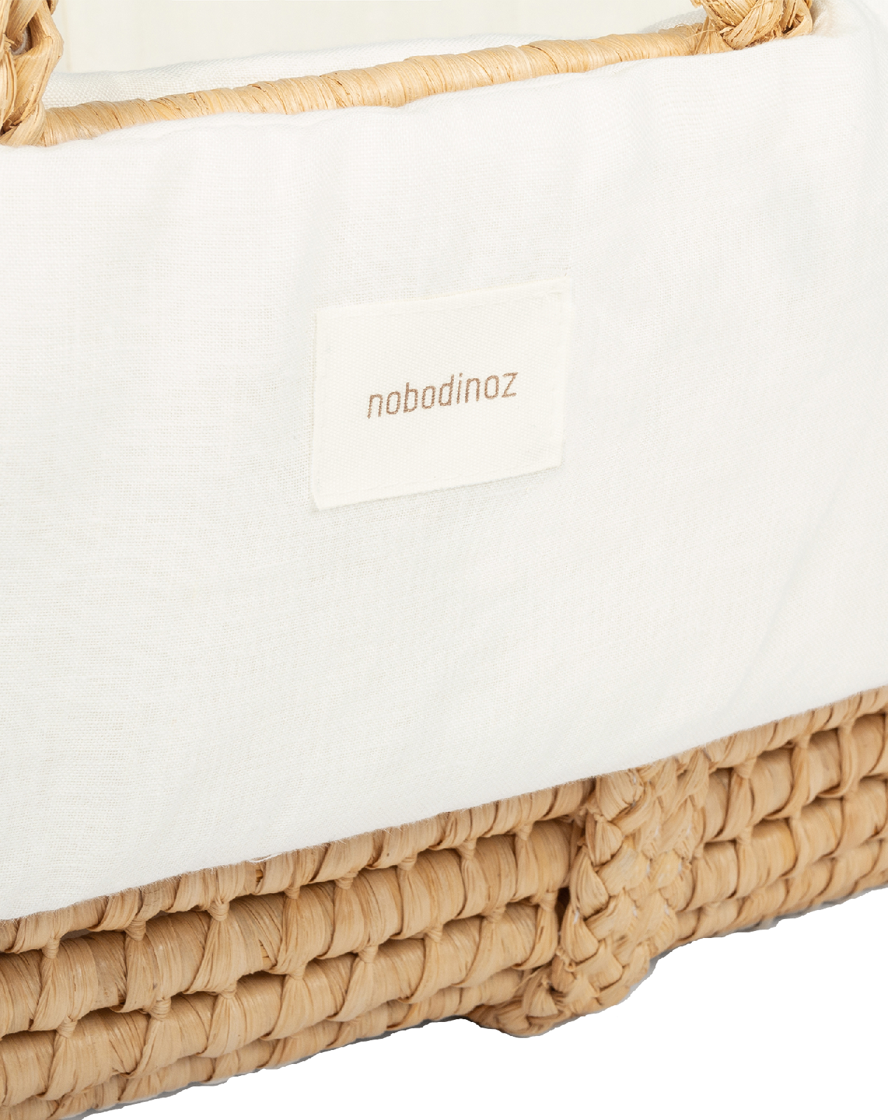 Nobodinoz Lin français Padded moses cover - Wiegbeschermer - Off White