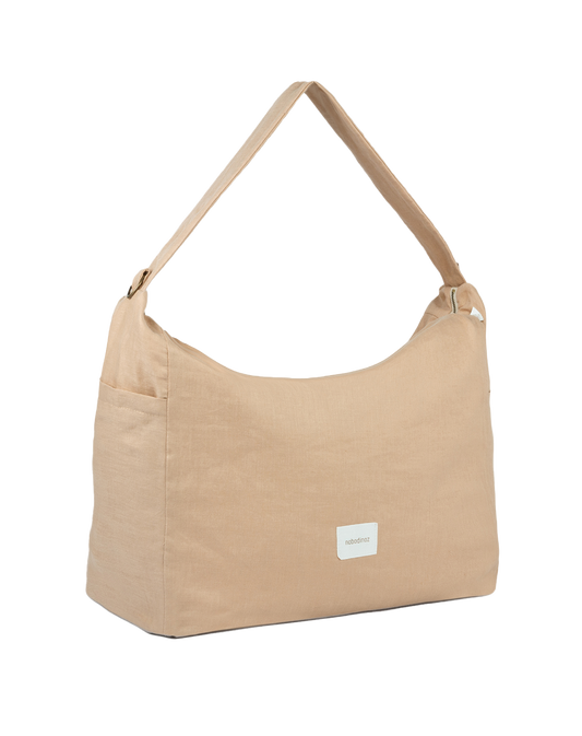 Sac poussette Nobodinoz Lin français 50x40x18cm - Sable