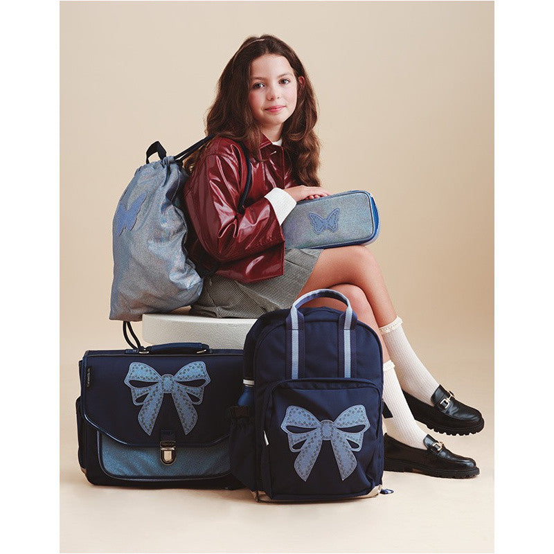 Caramel &amp; Cie Cartable/Cartable Papillon - Bleu