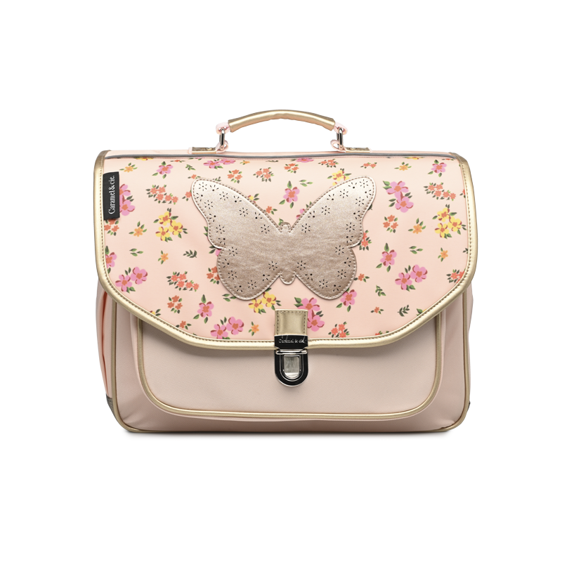 Caramel &amp; Cie Cartable/Cartable Liberty Papillon Medium - Rose