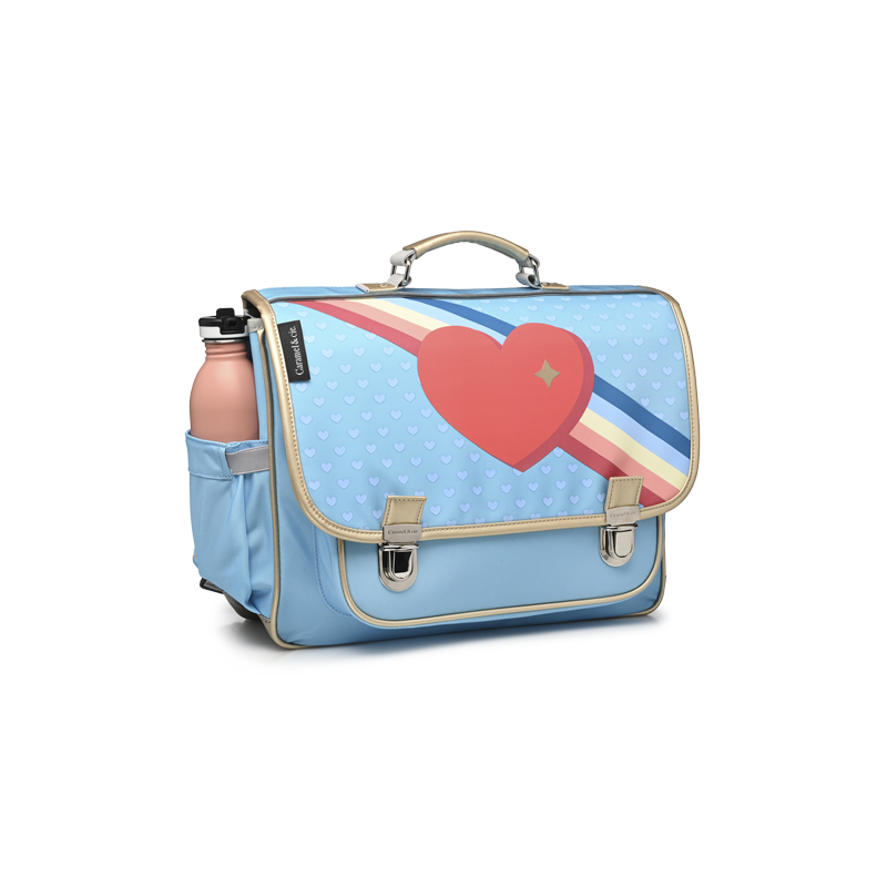 Caramel &amp; Cie Cartable/Cartable Rainbow Love Medium - Bleu