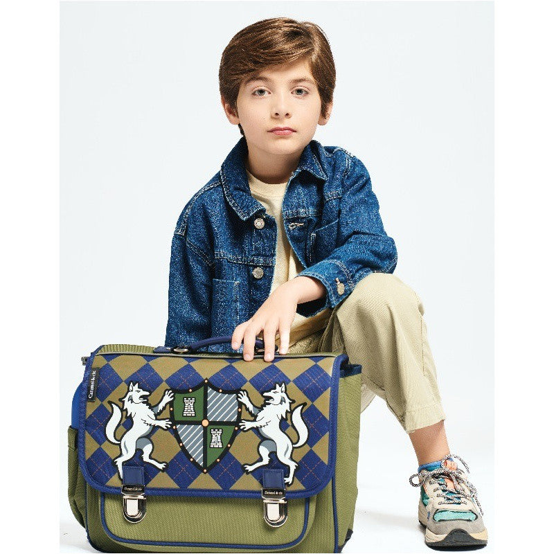 Caramel &amp; Cie Cartable/Cartable Sir Wolf Medium - Vert