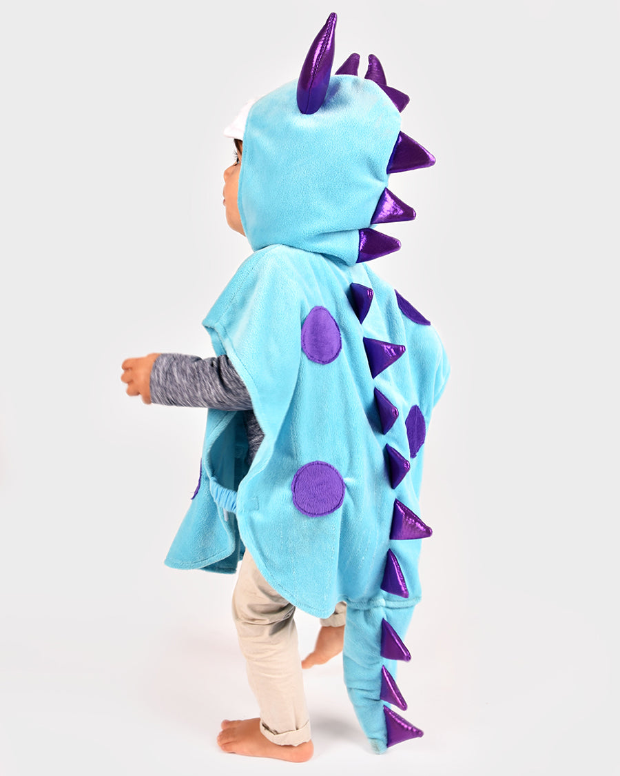 Den Goda Fen Dress Up Clothes Monster - Mini cape with hood - 86-110cm - 1-4 years - Blue