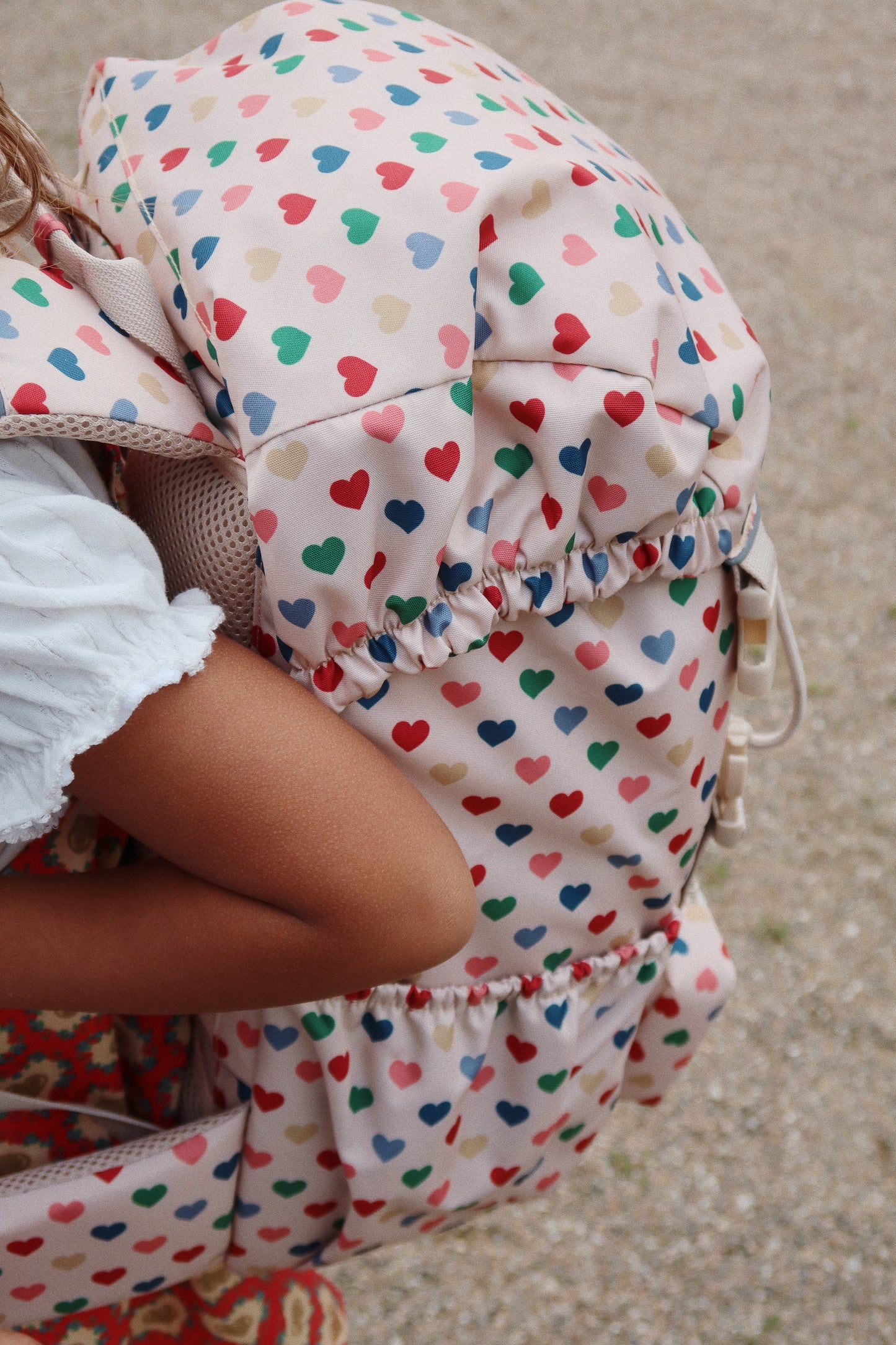 Konges Sløjd Clover Rugzak/Boekentas met turnzak en klein portemonnee - Coeur Coloré Frappe