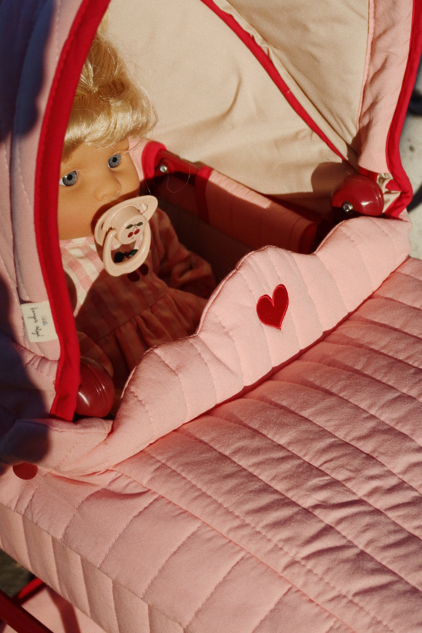 Konges Sløjd Poppenwagen/Doll Pram Vintage - Opvouwbaar - Mellow Rose