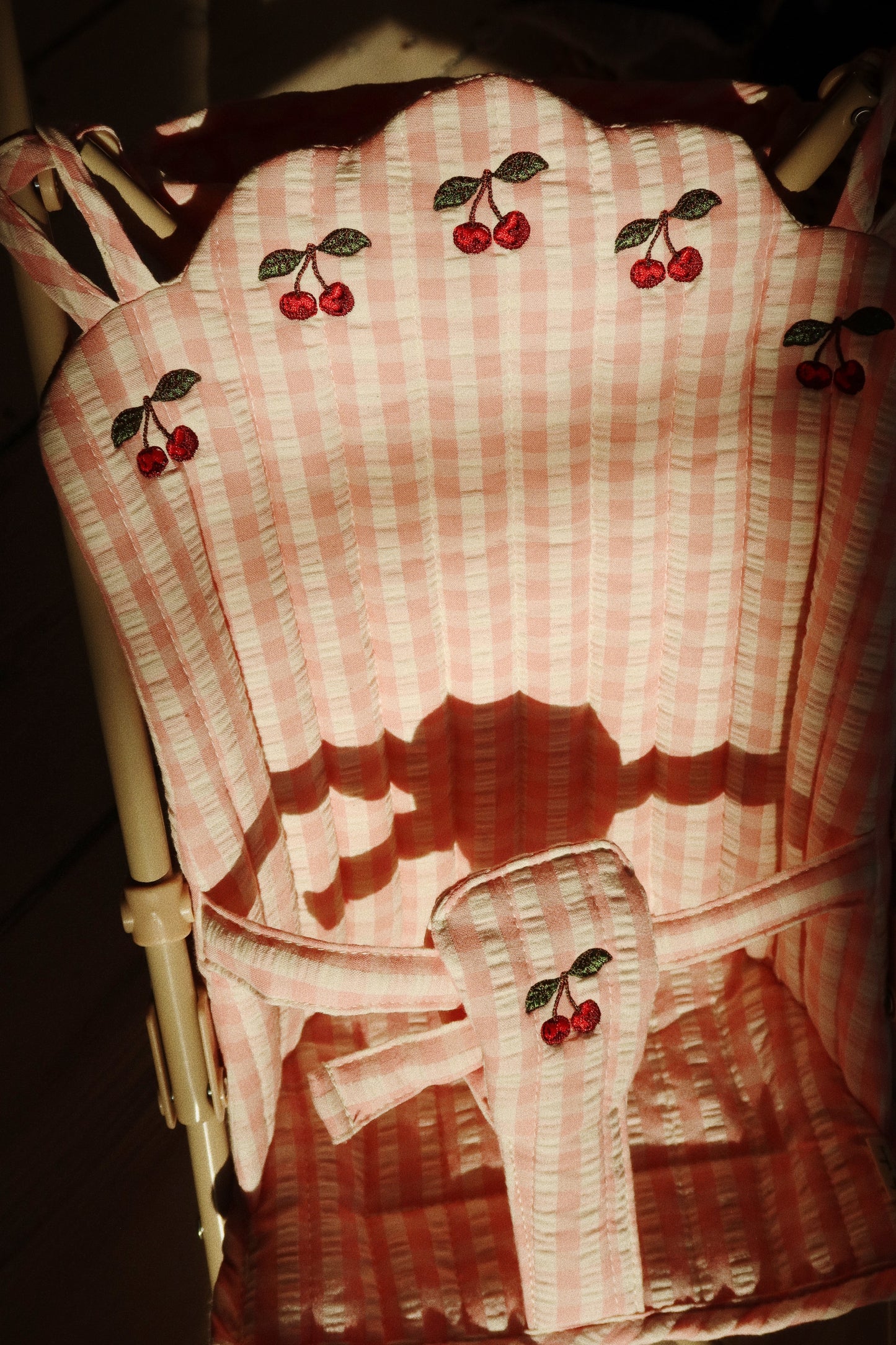 Konges Sløjd Poppenwagen/Doll Stroller/Buggy - Powder Pink Check