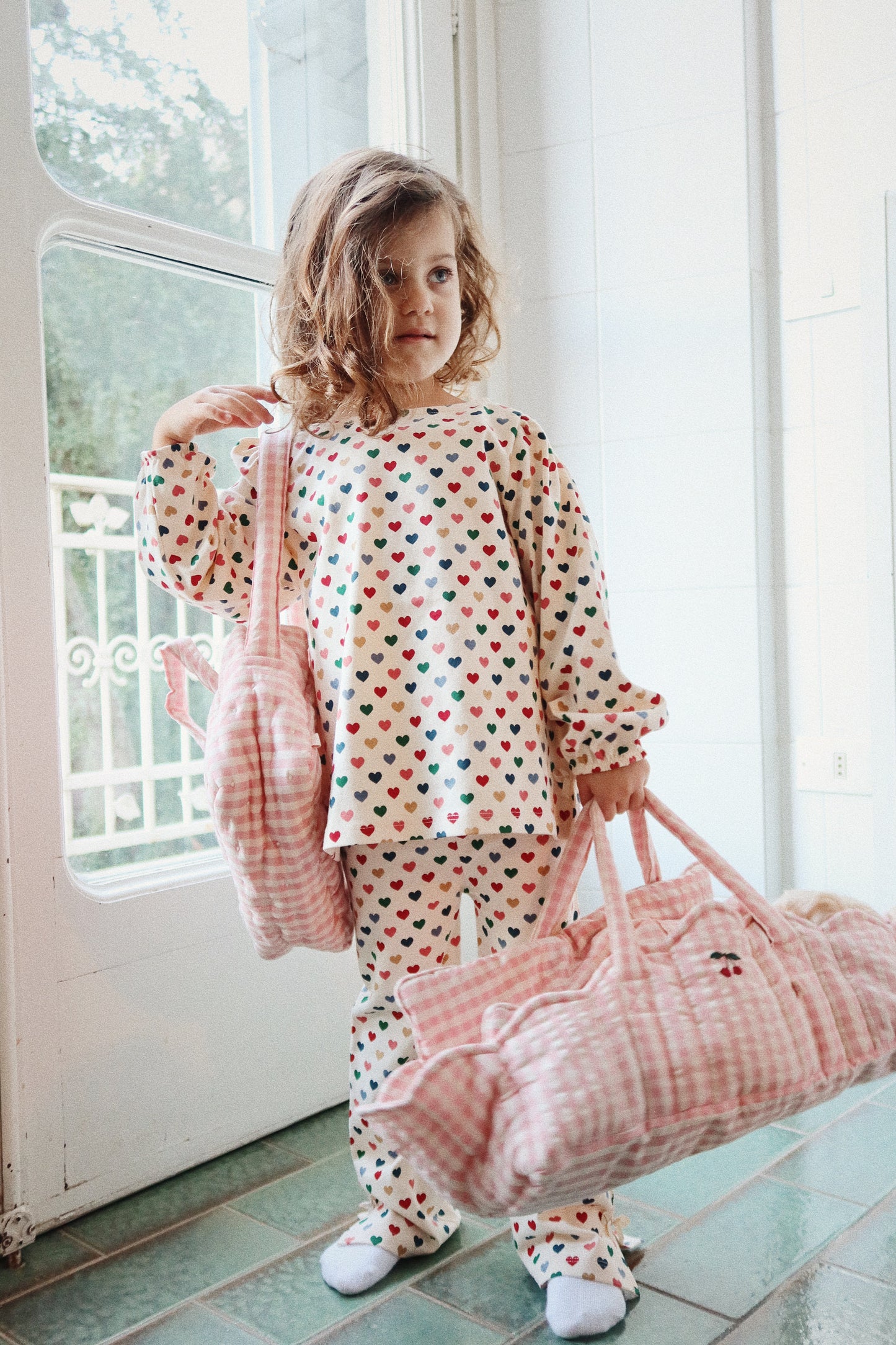 Konges Sløjd Doll Lift/Poppenmand - Powder Pink Check