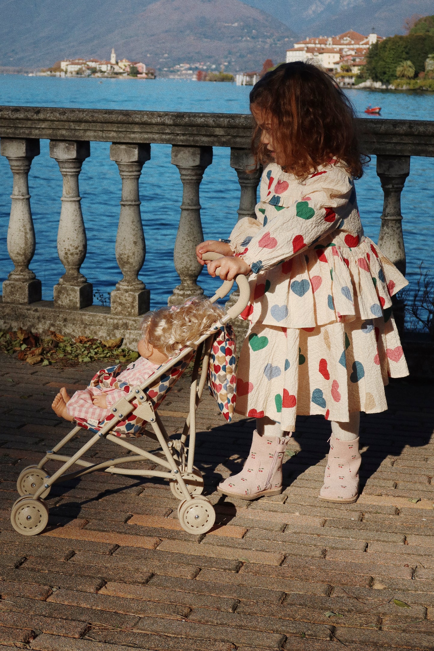 Konges Sløjd Poppenwagen/Doll Stroller/Buggy - Coeur Bisous