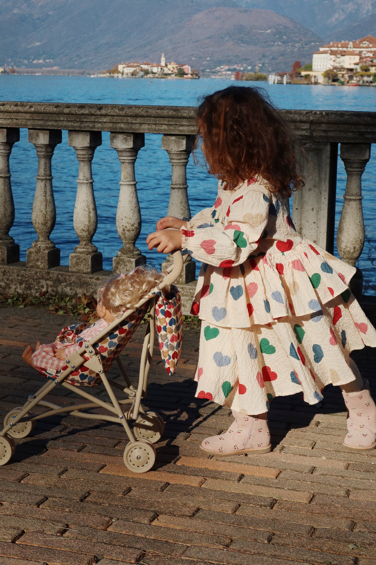 Konges Sløjd Poppenwagen/Doll Stroller/Buggy - Coeur Bisous