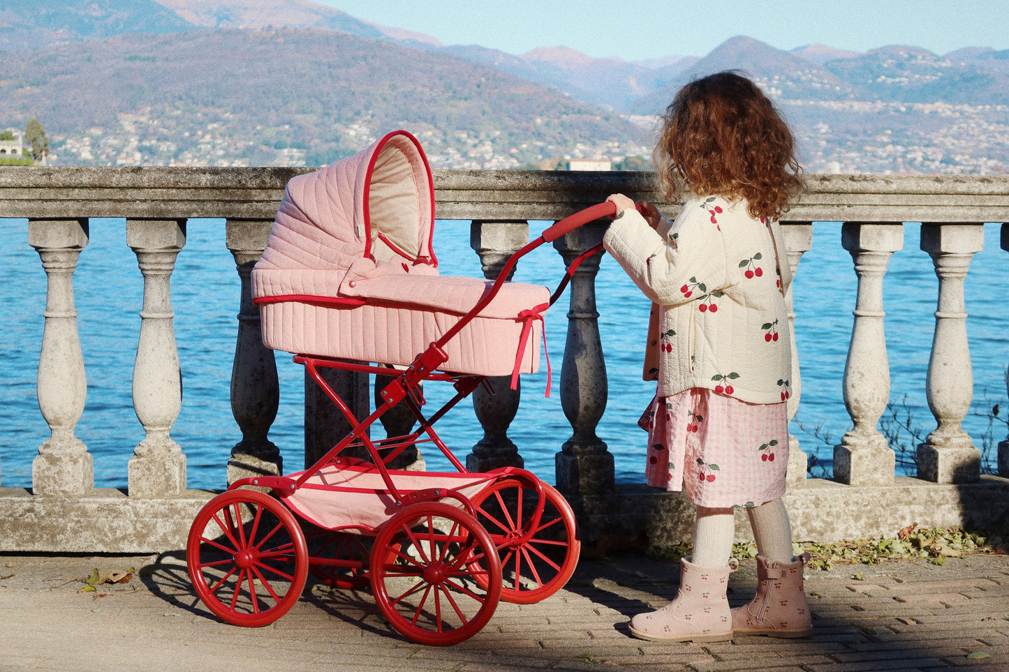 Konges Sløjd Poppenwagen/Doll Pram Vintage - Opvouwbaar - Mellow Rose