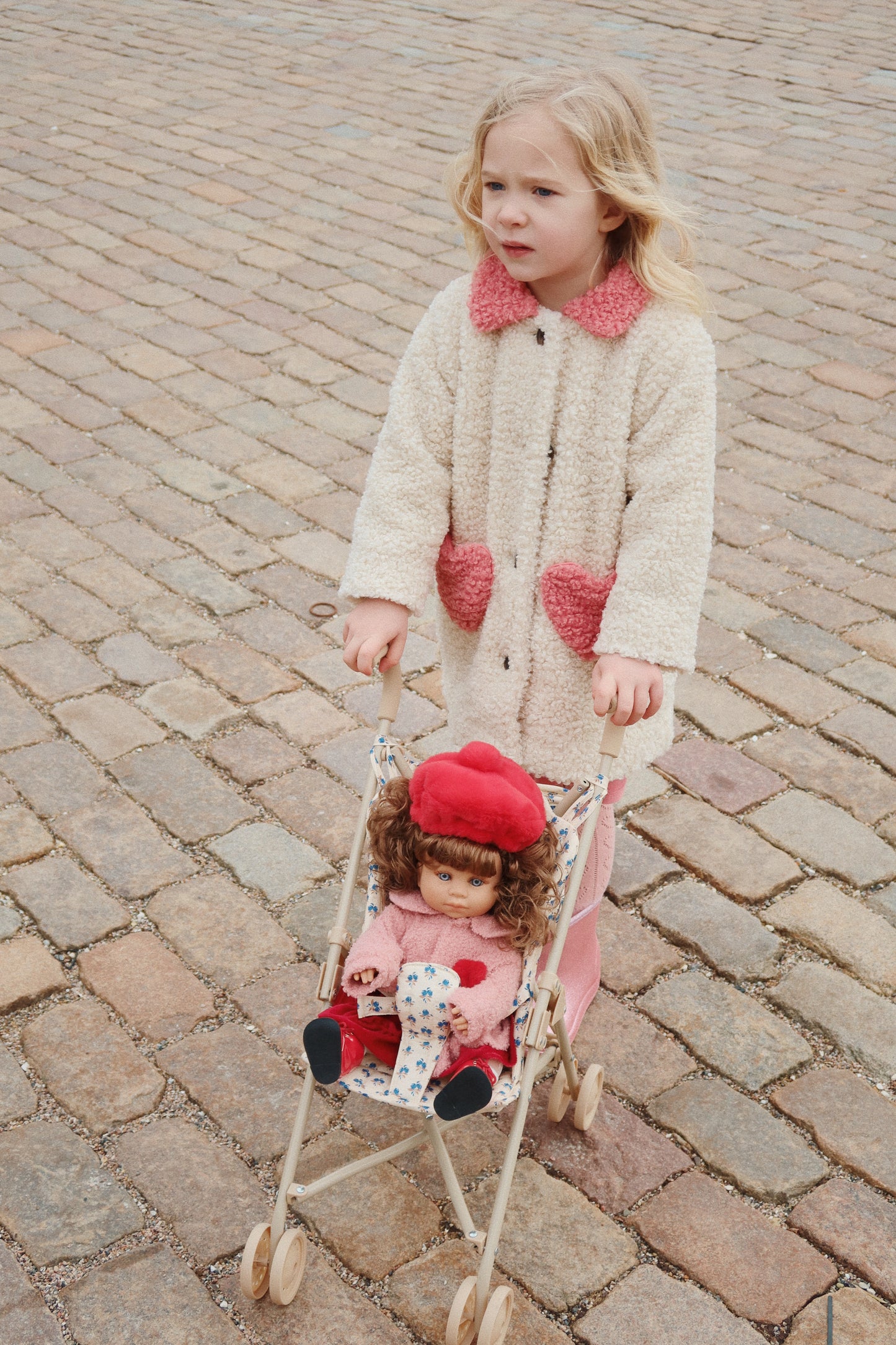 Konges Sløjd Poppenwagen/Doll Stroller/Buggy - Fleur Decor