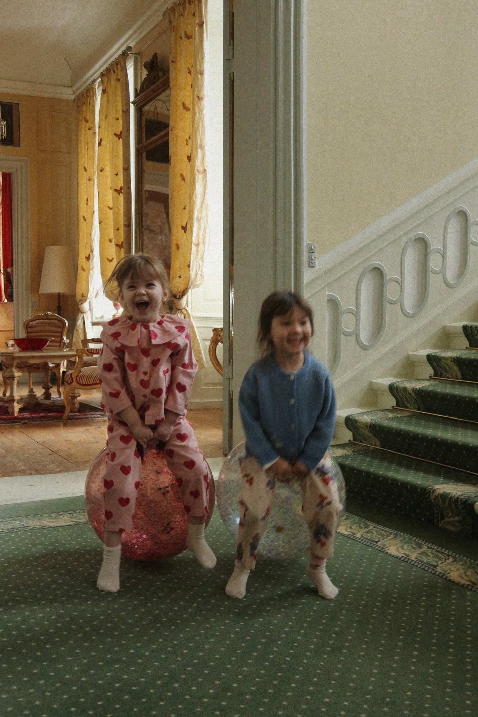 Konges Slojd Glitter Jump Ball/Skippybal/Springbal - Ø50cm - Lemon