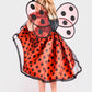 Déguisement Den Goda Fen Coccinelle - Robe, ailes et bandeau - 110-116cm - 4-6 ans - Rouge/Noir