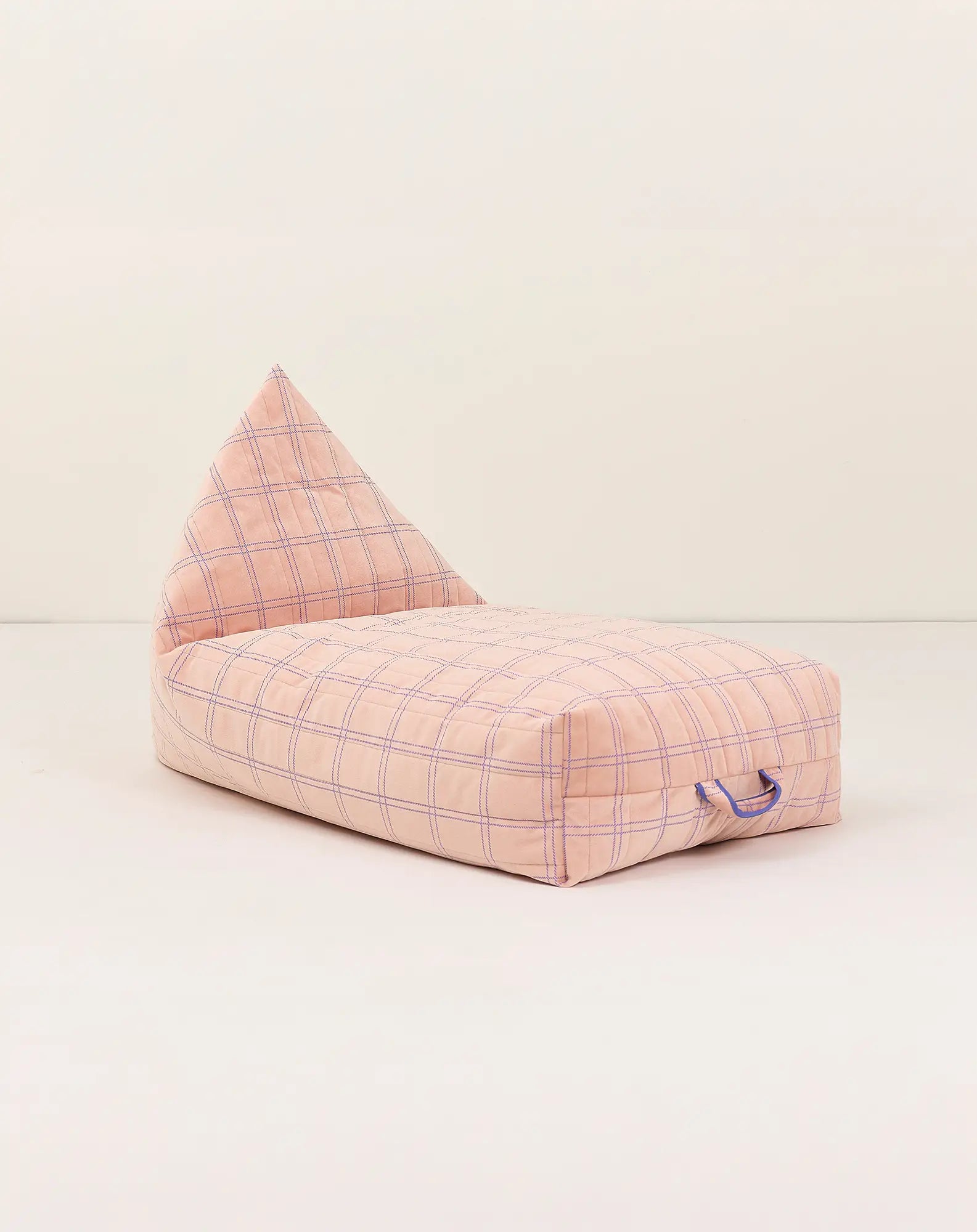 Nobodinoz Oasis Kids Zitzak - 60x109x60cm - Pink Purple Windowpane