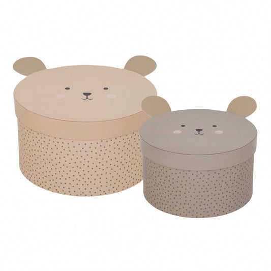 Jabadabado Storage boxes - Teddy - Set of 2 - Storage boxes