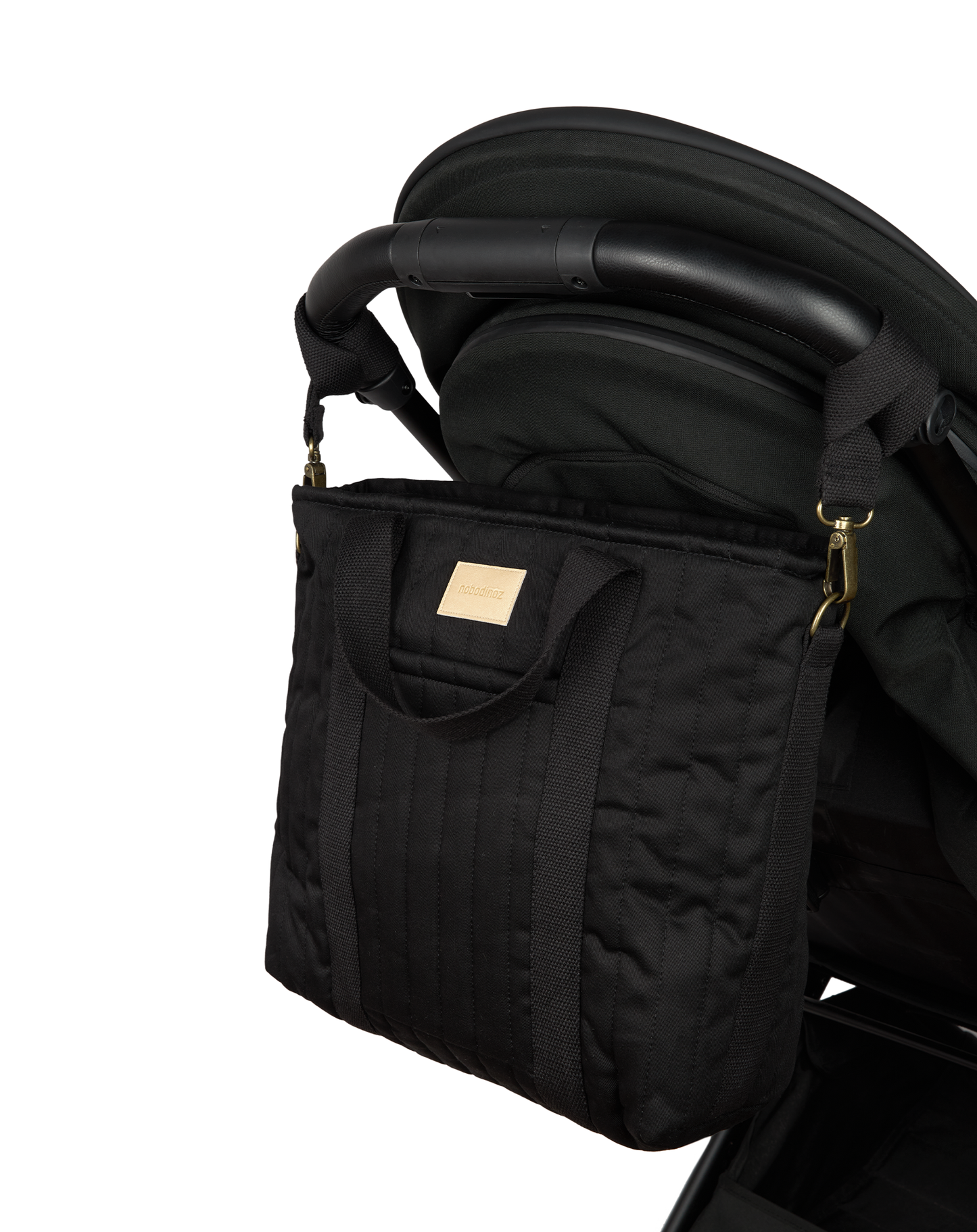 Nobodinoz Hyde Park waterproof diaper bag/backpack 32x32x14cm - Black