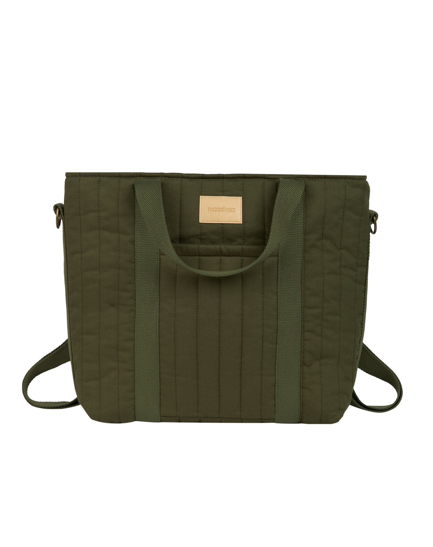 Nobodinoz Hyde Park waterproof diaper bag/backpack 32x32x14cm - London Green