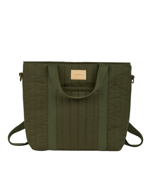 Nobodinoz Hyde Park waterproof diaper bag/backpack 32x32x14cm - London Green