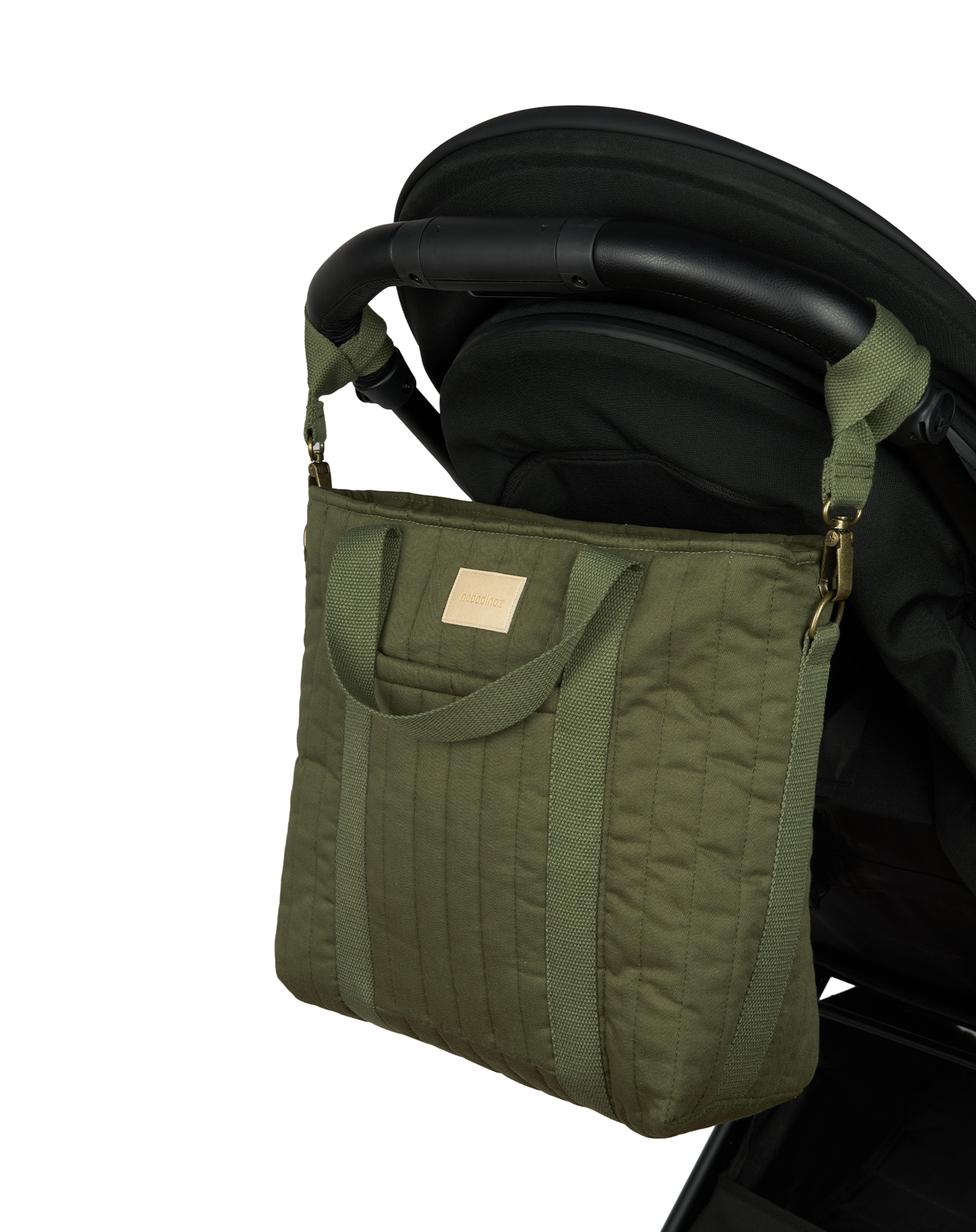 Nobodinoz Hyde Park waterproof diaper bag/backpack 32x32x14cm - London Green