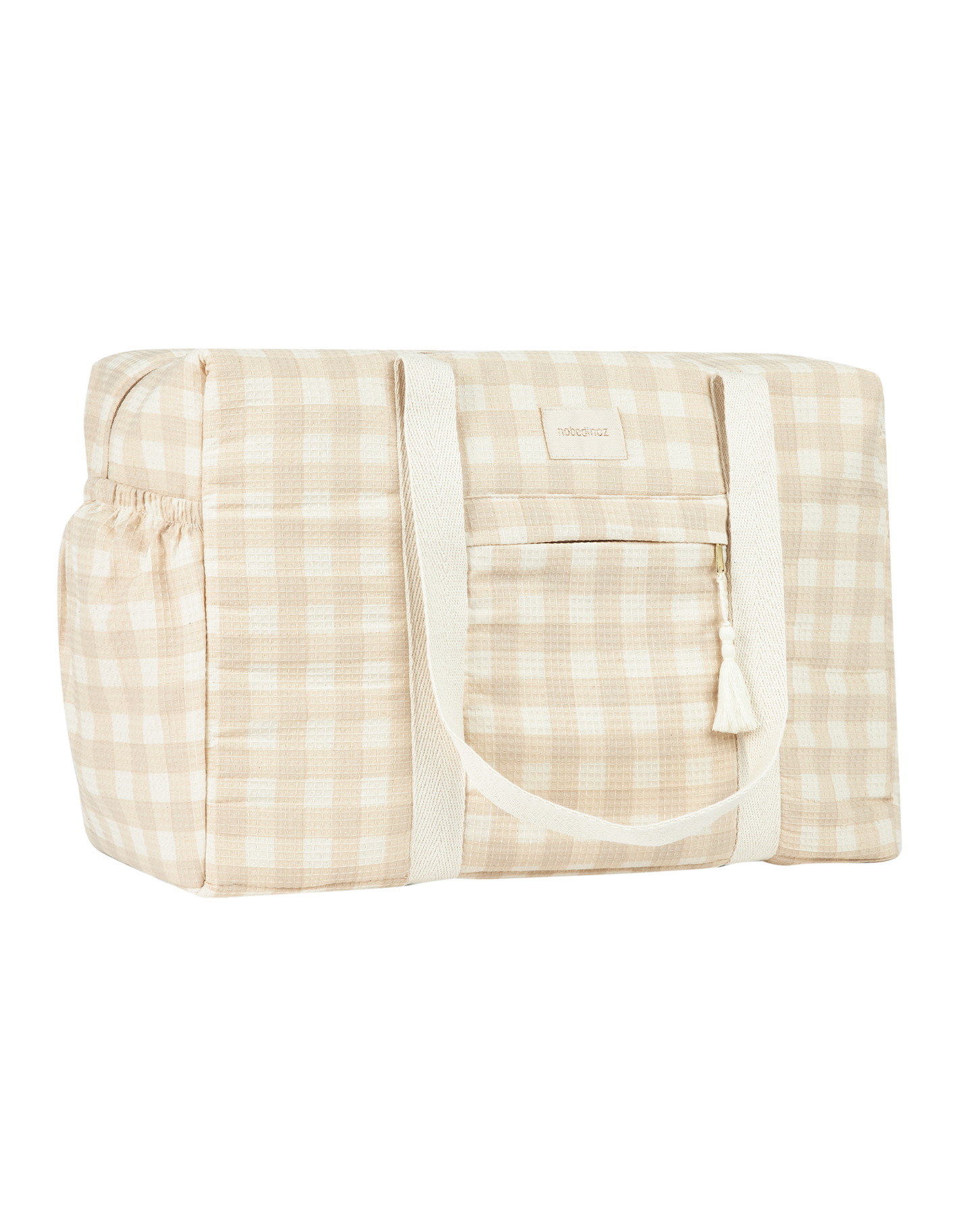 Nobodinoz Opera Luiertas waterproof 29x46x20cm - Ivory checks