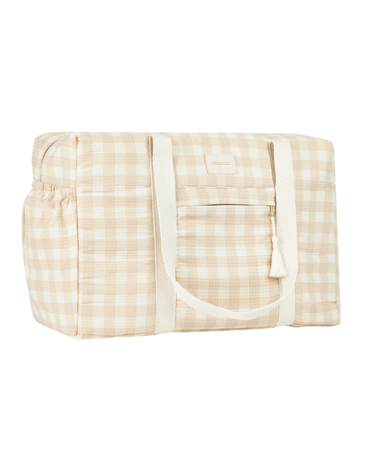 Nobodinoz Opera Luiertas waterproof 29x46x20cm - Ivory checks