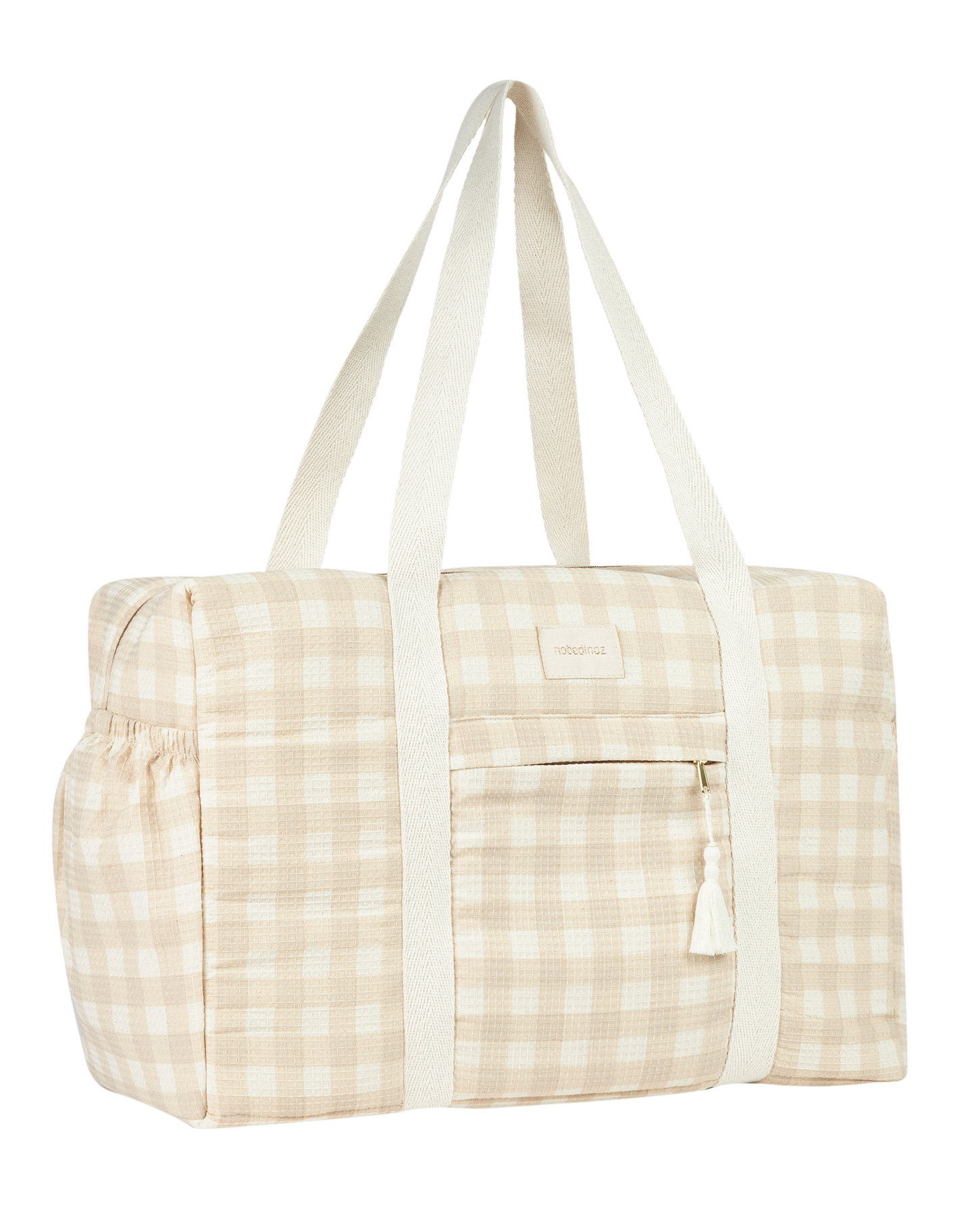 Nobodinoz Opera Luiertas waterproof 29x46x20cm - Ivory checks