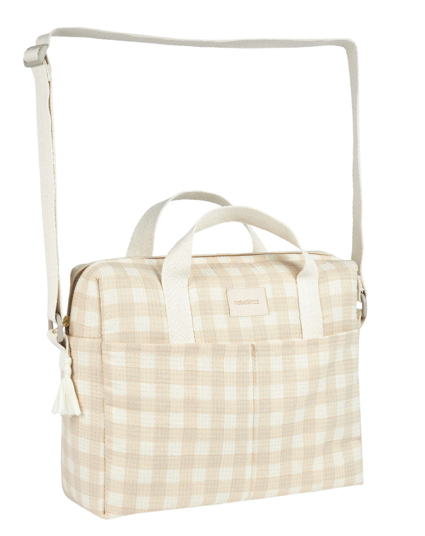 Nobodinoz Gala Luiertas waterproof 35x27x14cm - Ivory Checks