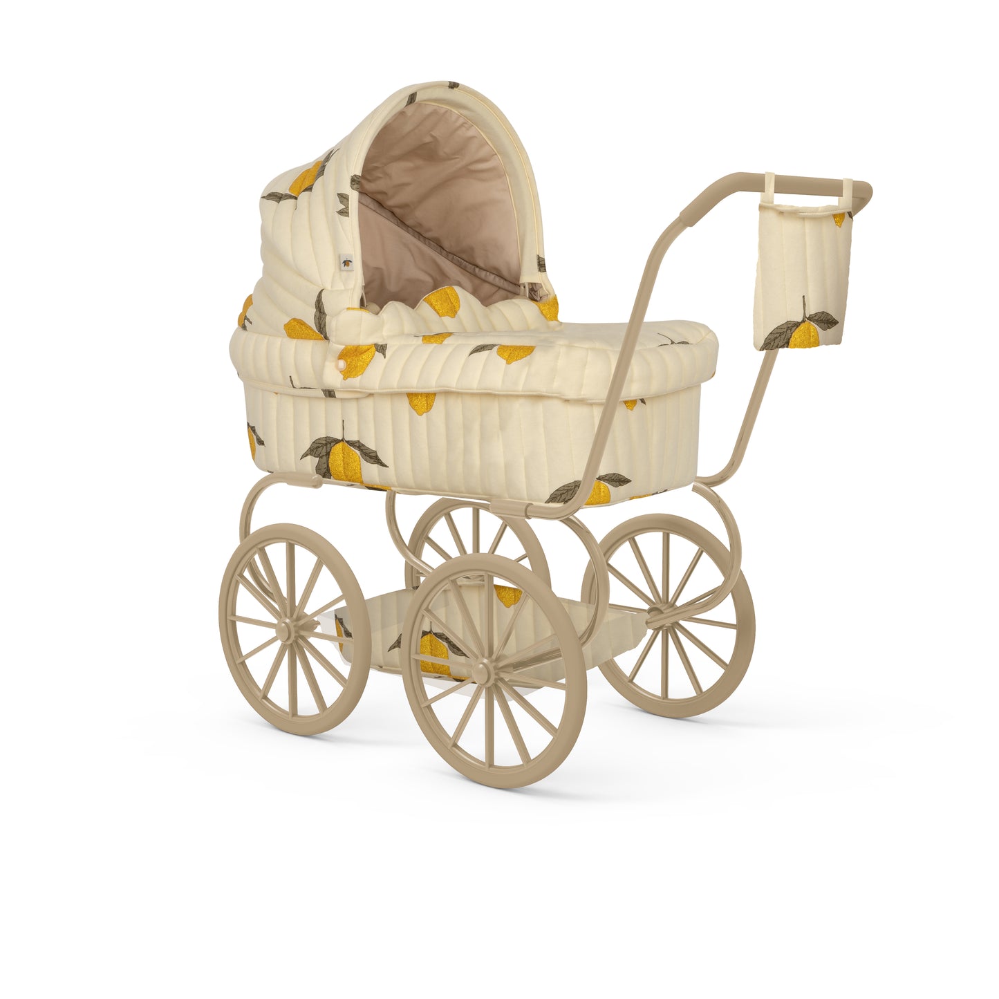 Konges Sløjd Minnie Poppenwagen/Doll Pram - Opvouwbaar - Mon Grand Citron Glitter