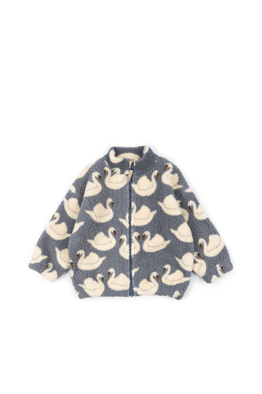 Konges Sløjd Jody Teddy Jacket/Jas met fleece - Swan