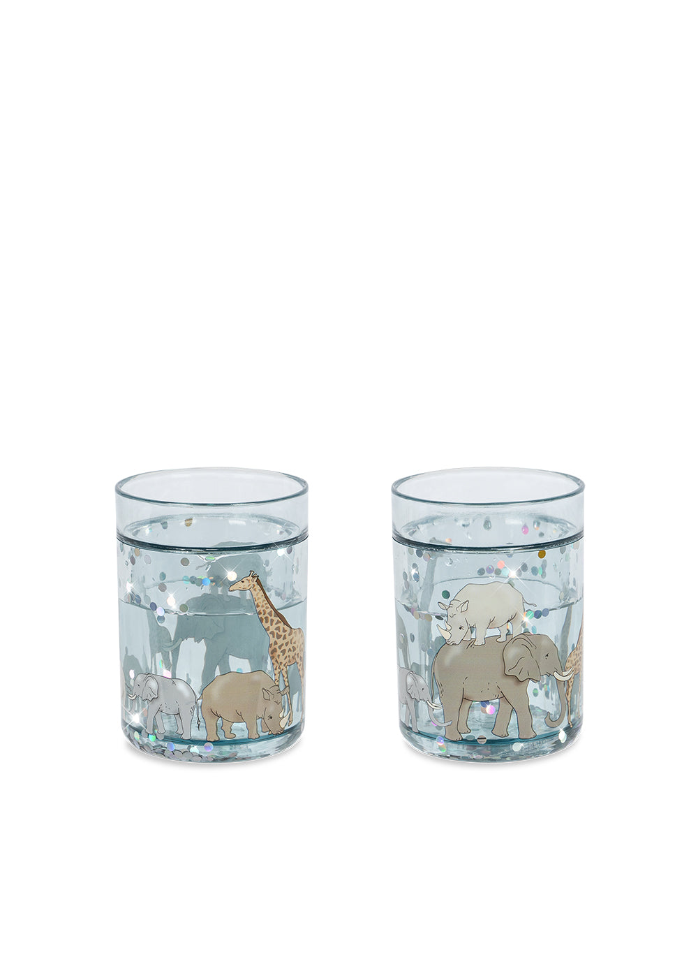 Konges Sløjd 2 Pack glitter bekers - 2 stuks - Safari