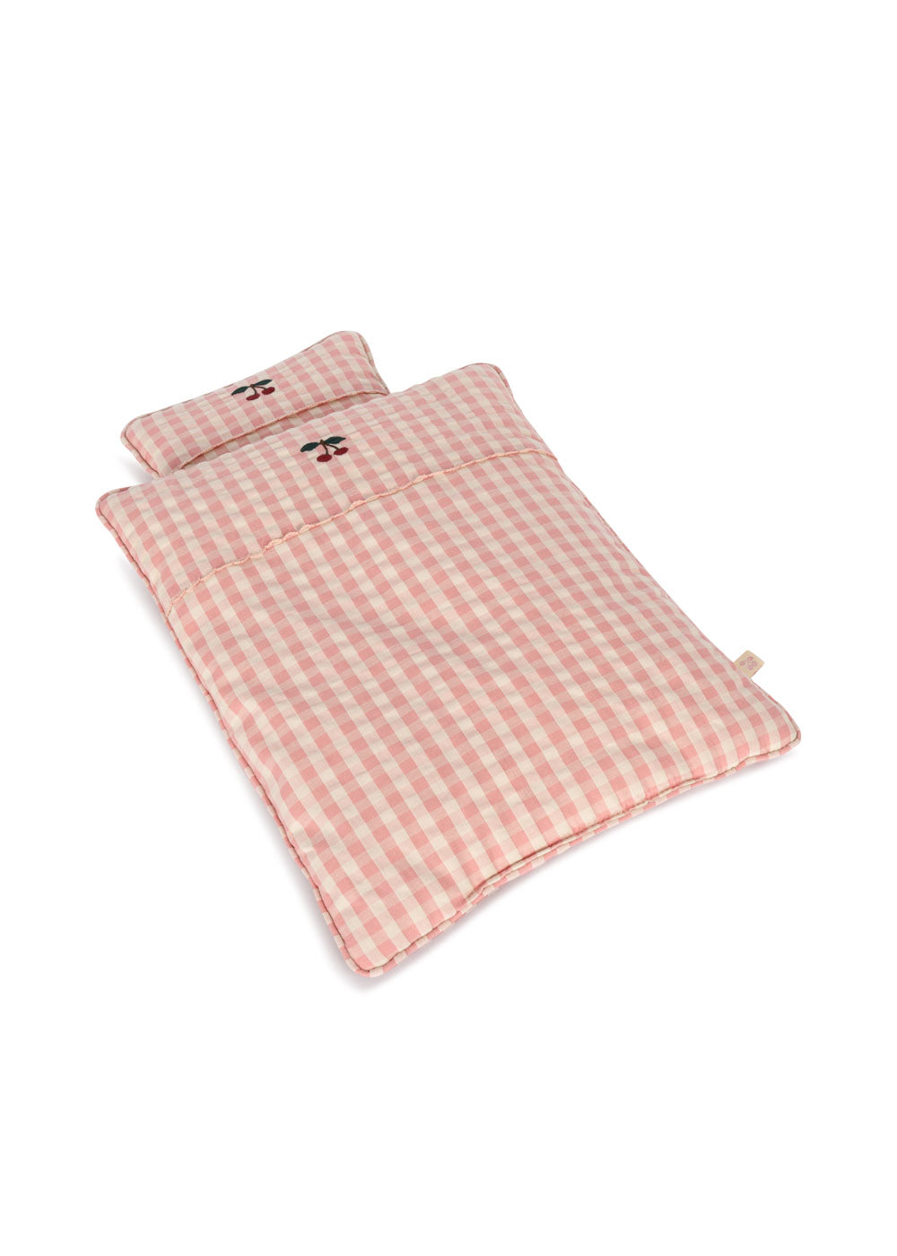 Konges Sløjd Doll bedding/Poppen beddengoed - Powder Pink Check